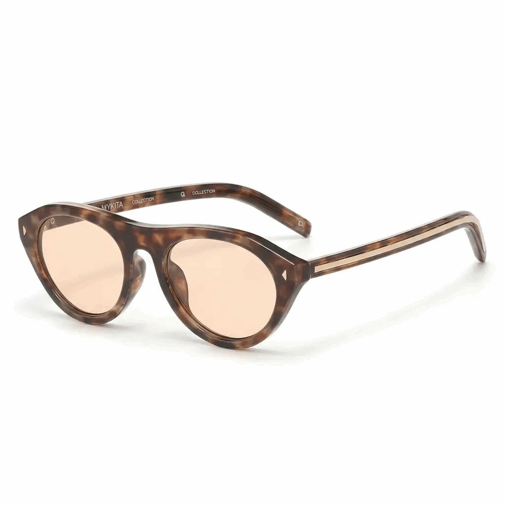 Elegant Dark Tortoise Shell teardrop sunglasses, premium vintage-inspired eyewear.
