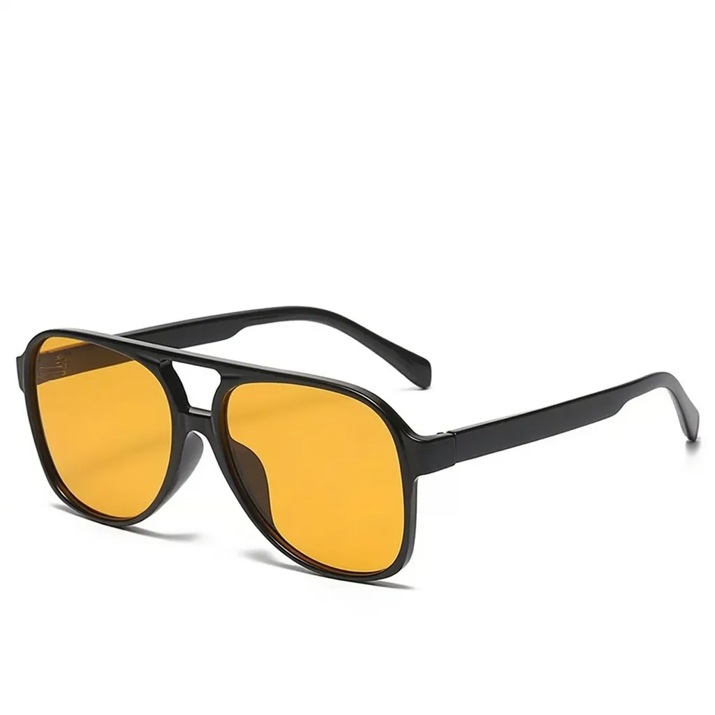 Midnight Black frames with high-contrast Sunshine Yellow lenses, night-vision style.